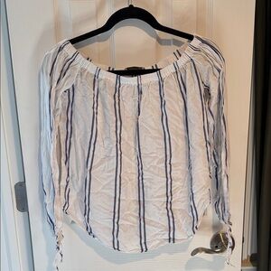 Abercrombie & Fitch Blue and White Striped Blouse